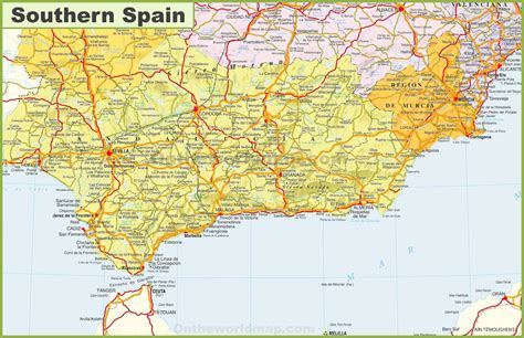 mapa espanha sul